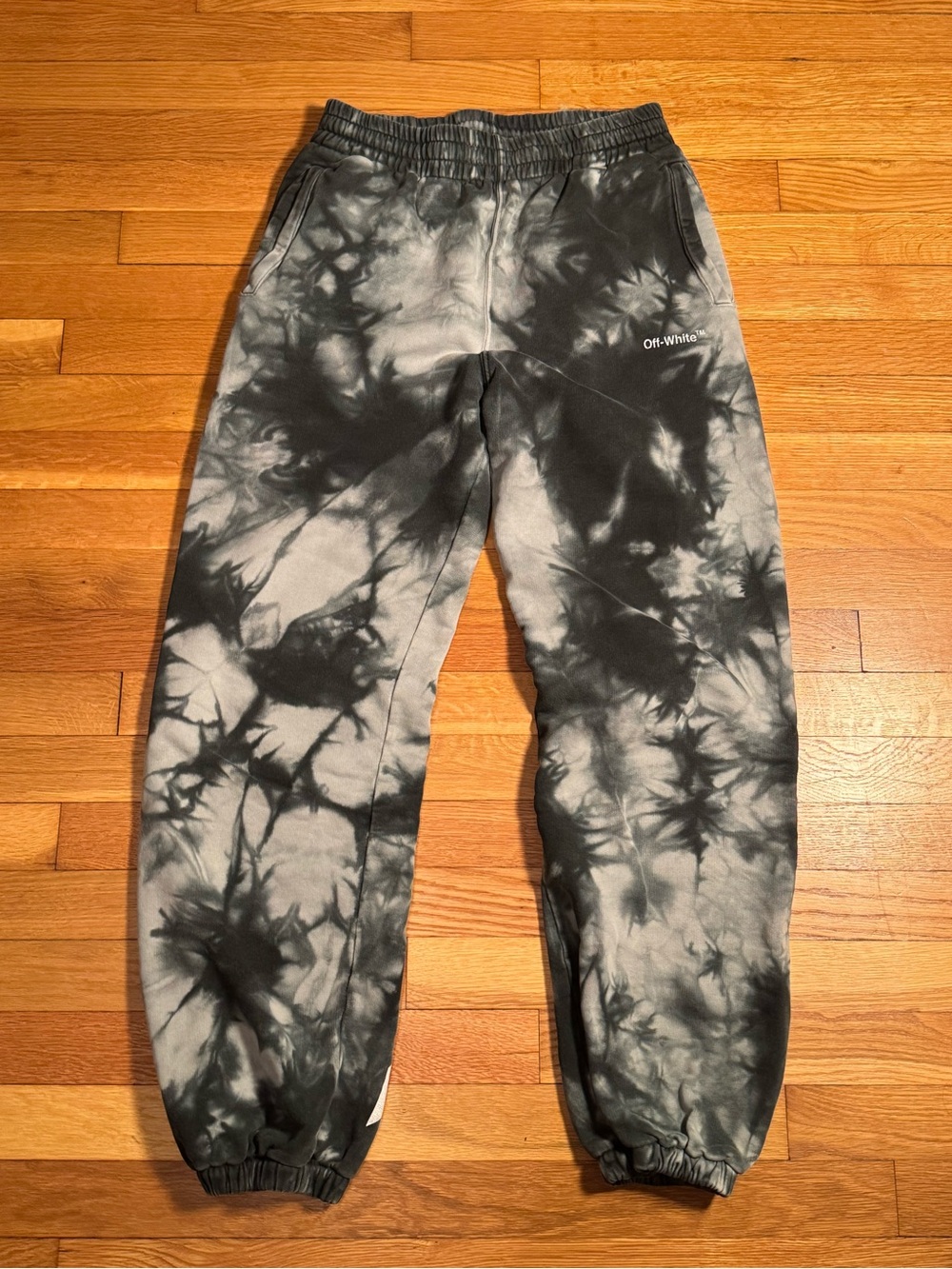 Off-White Tie Dye Bleach Wash Sweatpants *read description